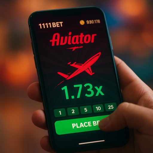 1111Bet Aviator gameplay on mobile