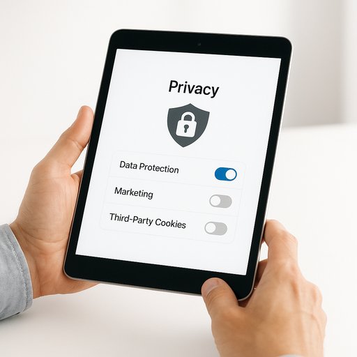1111Bet data protection settings on tablet